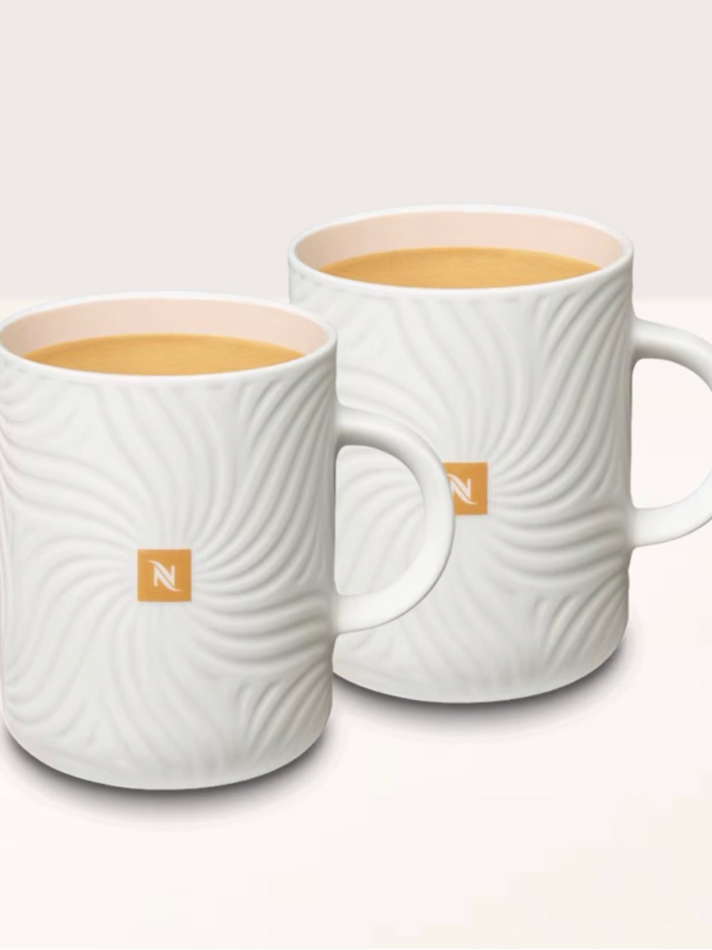 Nespresso White Ceramic Limited Edition Festive Mugs - set of 2